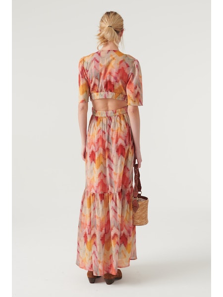 Chevron print maxi sales dress