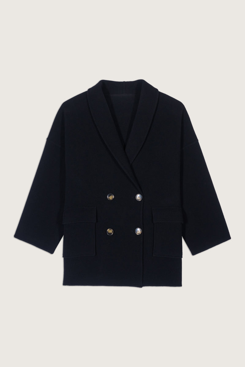 Ginta Mid-Length Coat Black