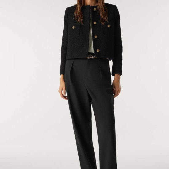 Black tailored trousers