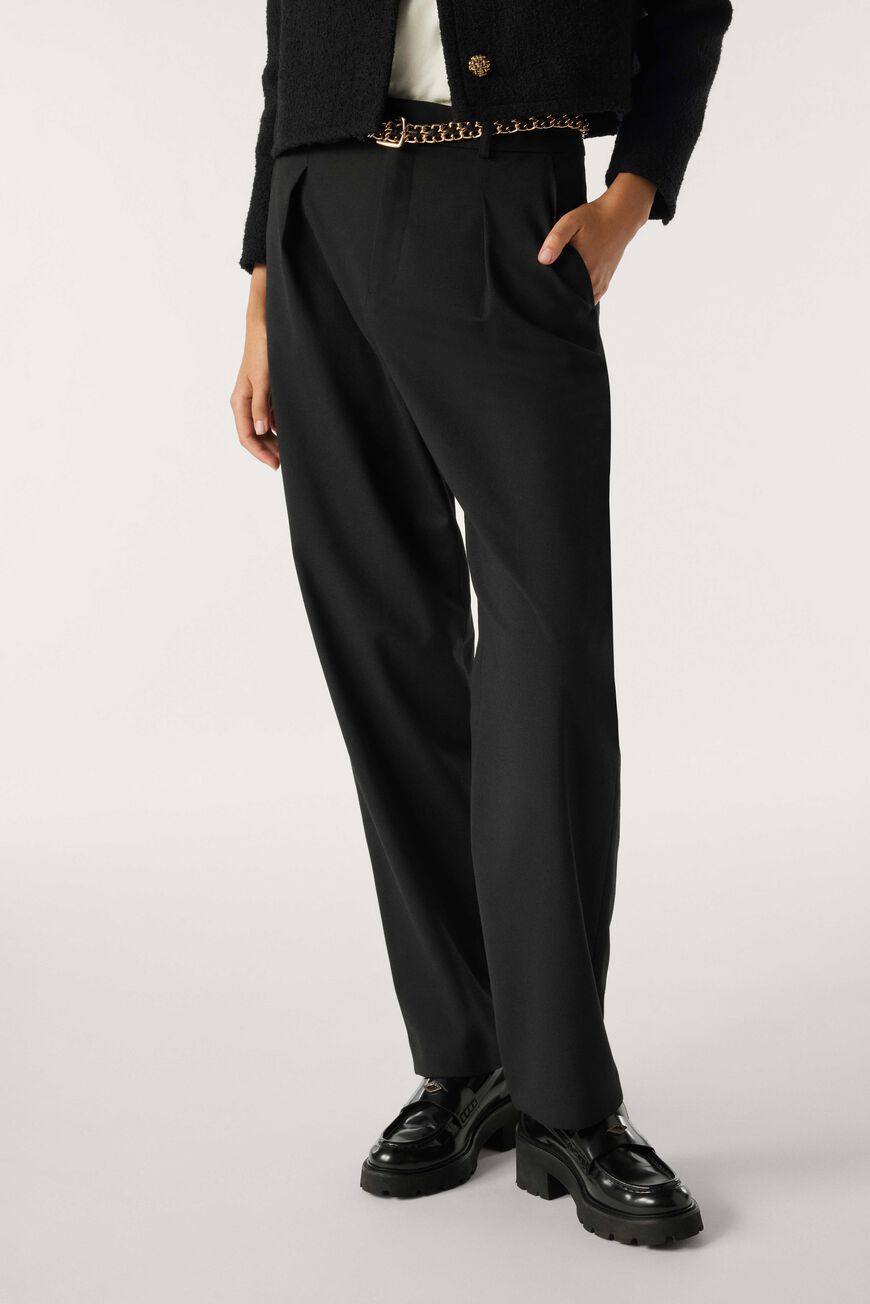 Black tailored trousers