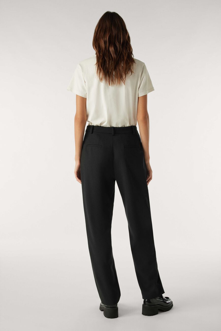 Black tailored trousers