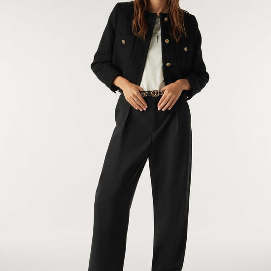 Black tailored trousers