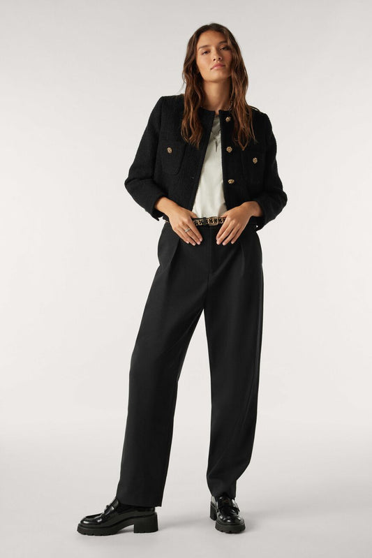 Black tailored trousers