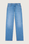 Blue washed boyfriend jeans with five pocket details