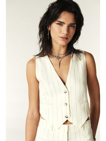 pinstripe ecru waistcoat