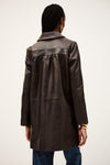 Madie Leather Coat Marron