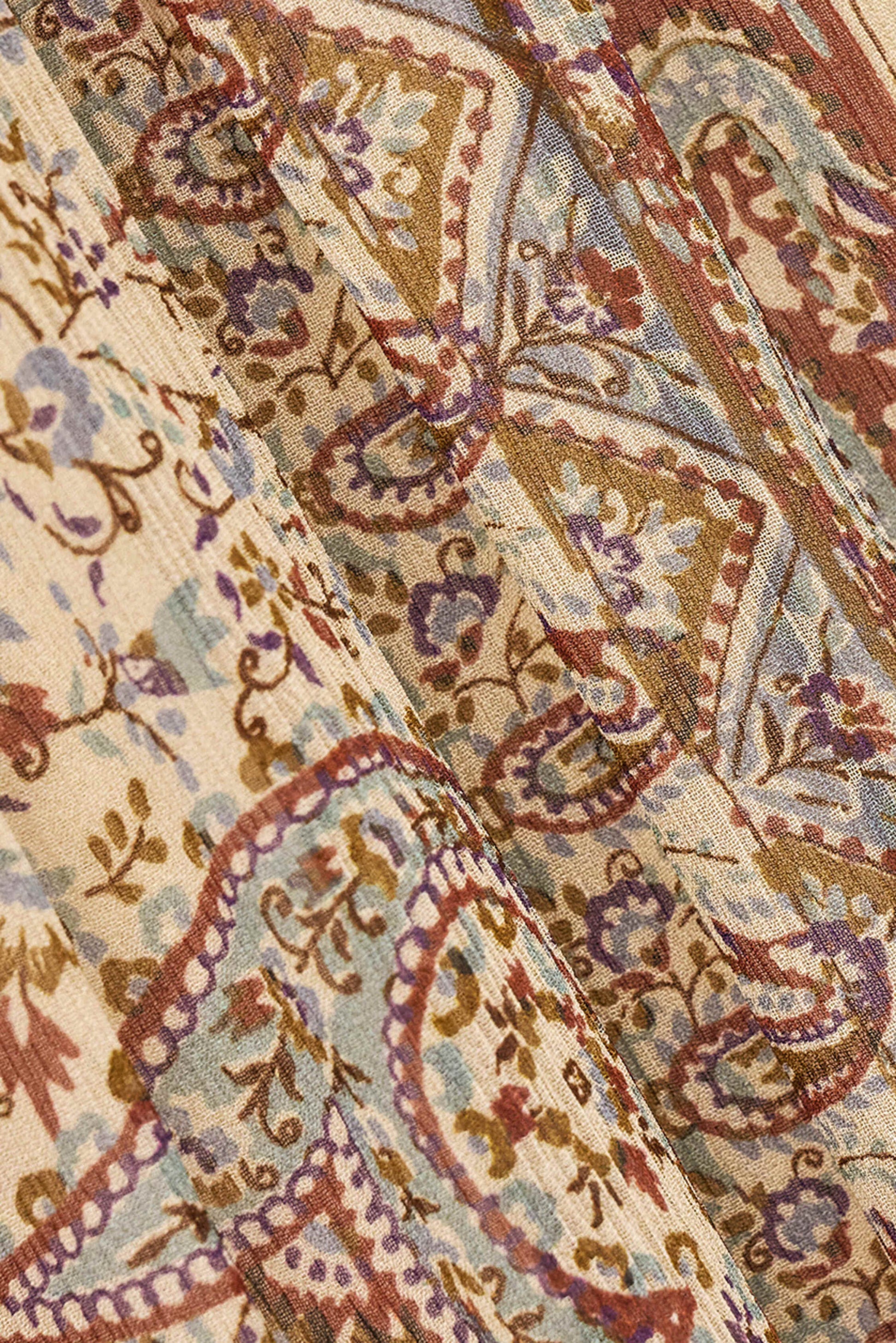 close up of paisley print