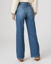 Vintage Blue jeans with inset pockets from paige rear view