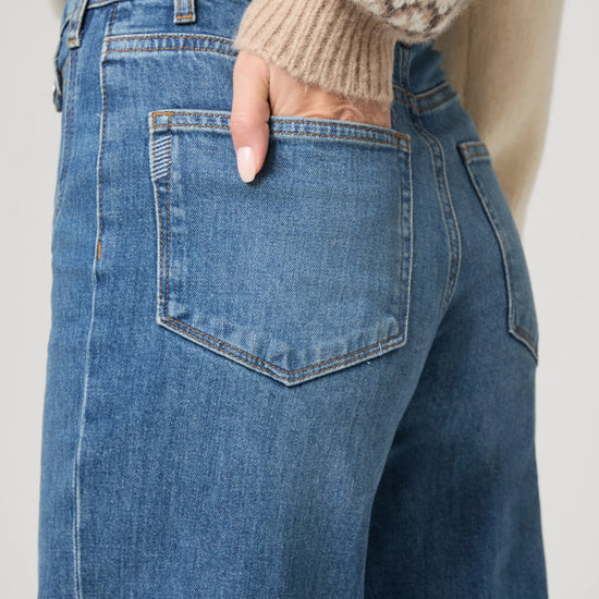 Pocket detail of blue jeans