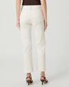 slim straight leg ankle length off white jeans from paige rear