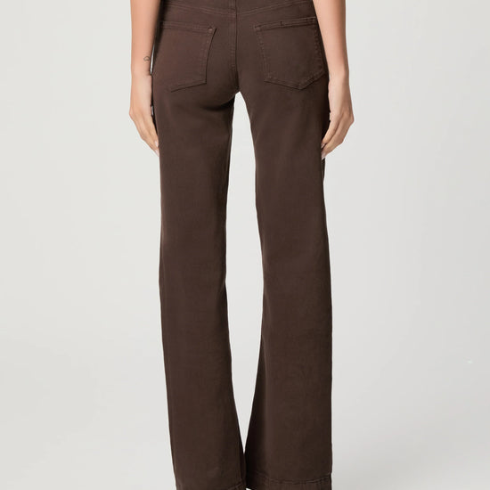 Brown pants worn by a person on a white background rear view