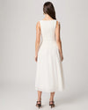 Rear view of white summer dress from Paige