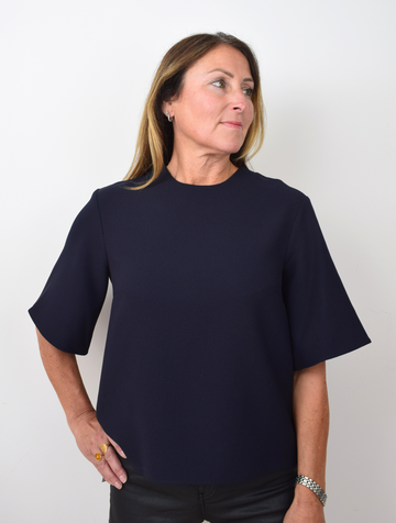 Navy boxy top 