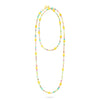 Long beaded Necklace with yellow jade accents from Talis Chains