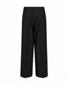 Black wide-leg cropped trousers shown from the back on a plain white background.