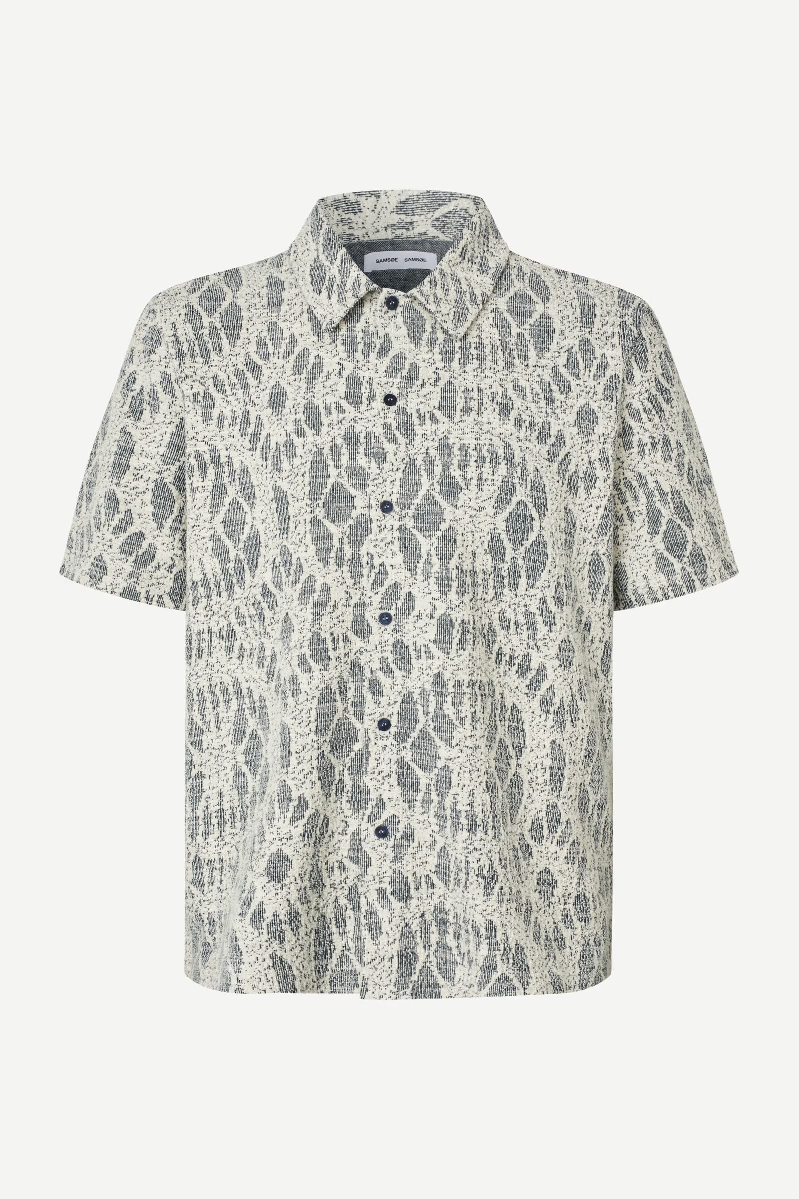 Short-sleeve shirt with a pattern by Samsoe Samsoe on a white background