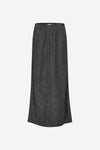 mid length grey skirt with elasticated waist and tie from samsoe samsoe