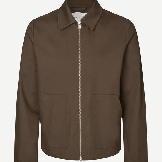 Brown jacket by Samsoe Samsoe on a white background