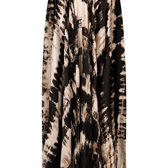 Maxi skirt with elasticated waist in tie dye viscose