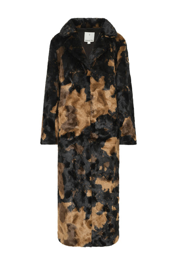 Camouflage-patterned coat on a white background