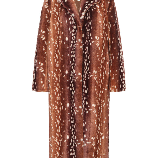 Brown coat with white spots on a white background