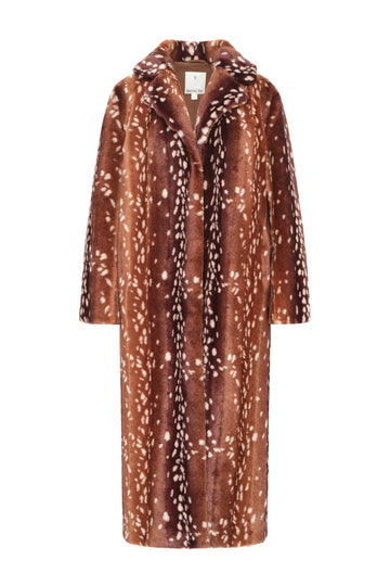 Brown coat with white spots on a white background