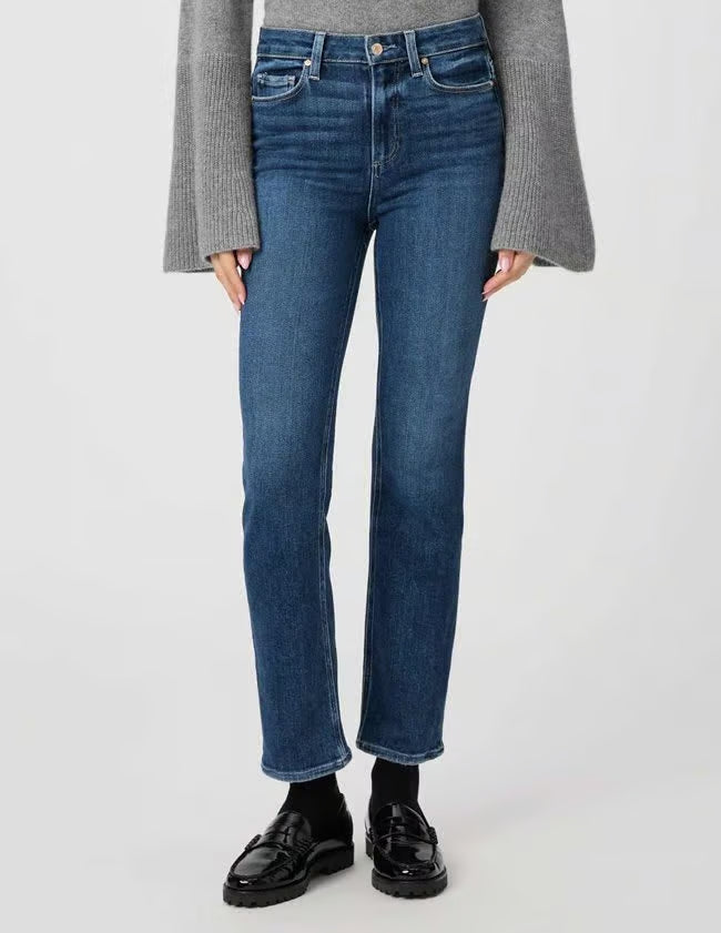 mid blue slim jeans from paige  model