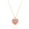 Pink Jade heart shaped necklace from Talis Chains