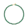 green beaded choker necklace with lobster clasp