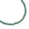 green beaded choker necklace with lobster clasp close up