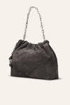 June Suede Tote Bag Dark Grey