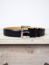 Black belt with jewelled buckle 
