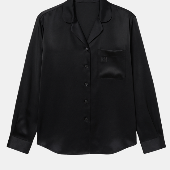 oversized black button down shirt 