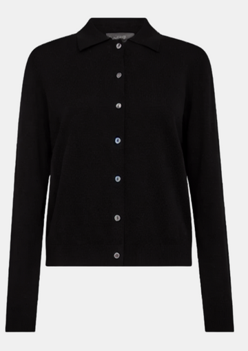 black cardigan with collar from mos mosh