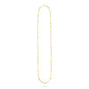 Long beaded necklace with Yellow jade accents