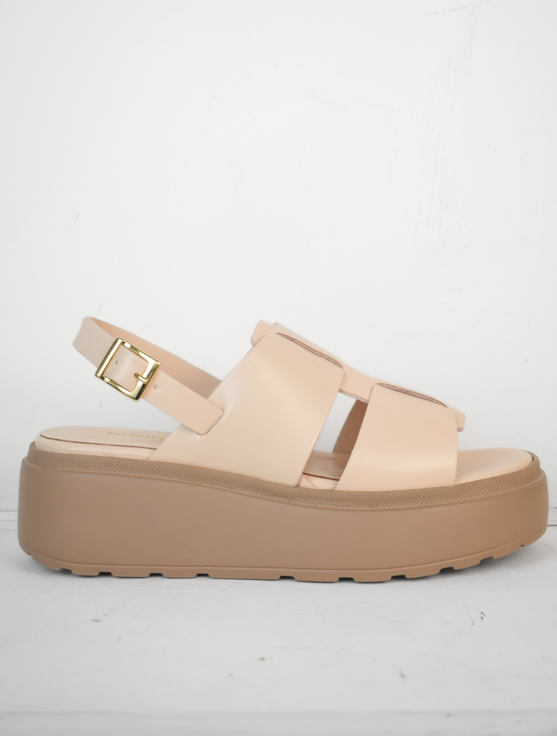 Platform sandle with ankle strap  