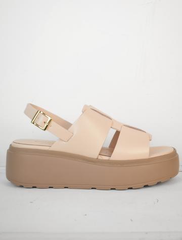 Platform sandle with ankle strap  