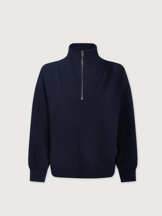 Hawley Half Zip Sweat Navy