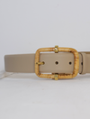 Wide belt with woven belt buckle 