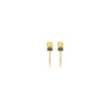 Indian agate detail drop earrings in gold with cz stones