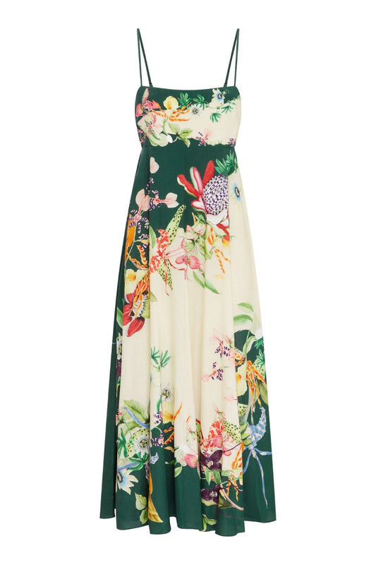 Floral print sundress with thin straps