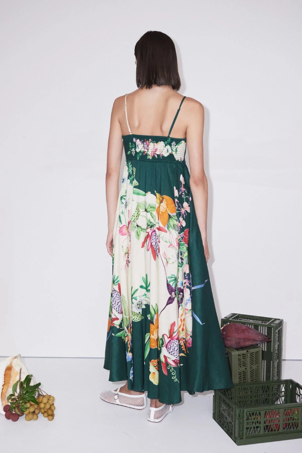 Floral sundress rear view