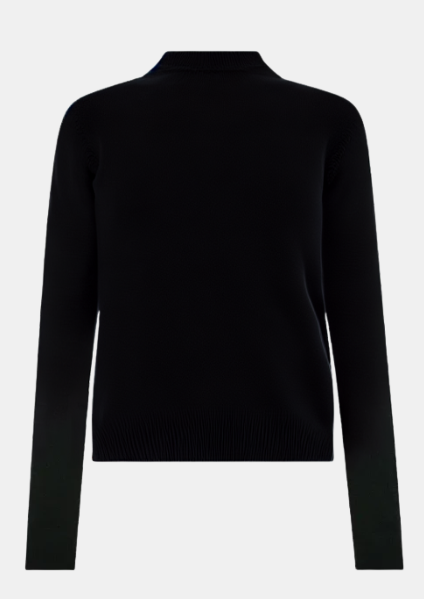 black cardigan with collar from mos mosh rear view