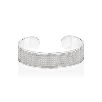 Sterling silver cuff with dot work