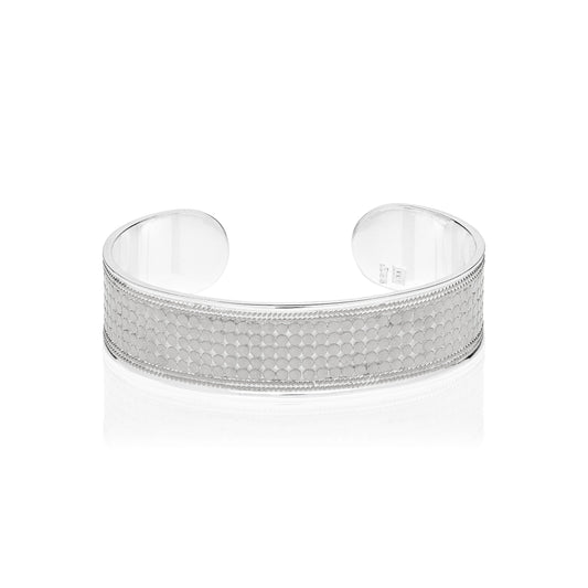 Sterling silver cuff with dot work