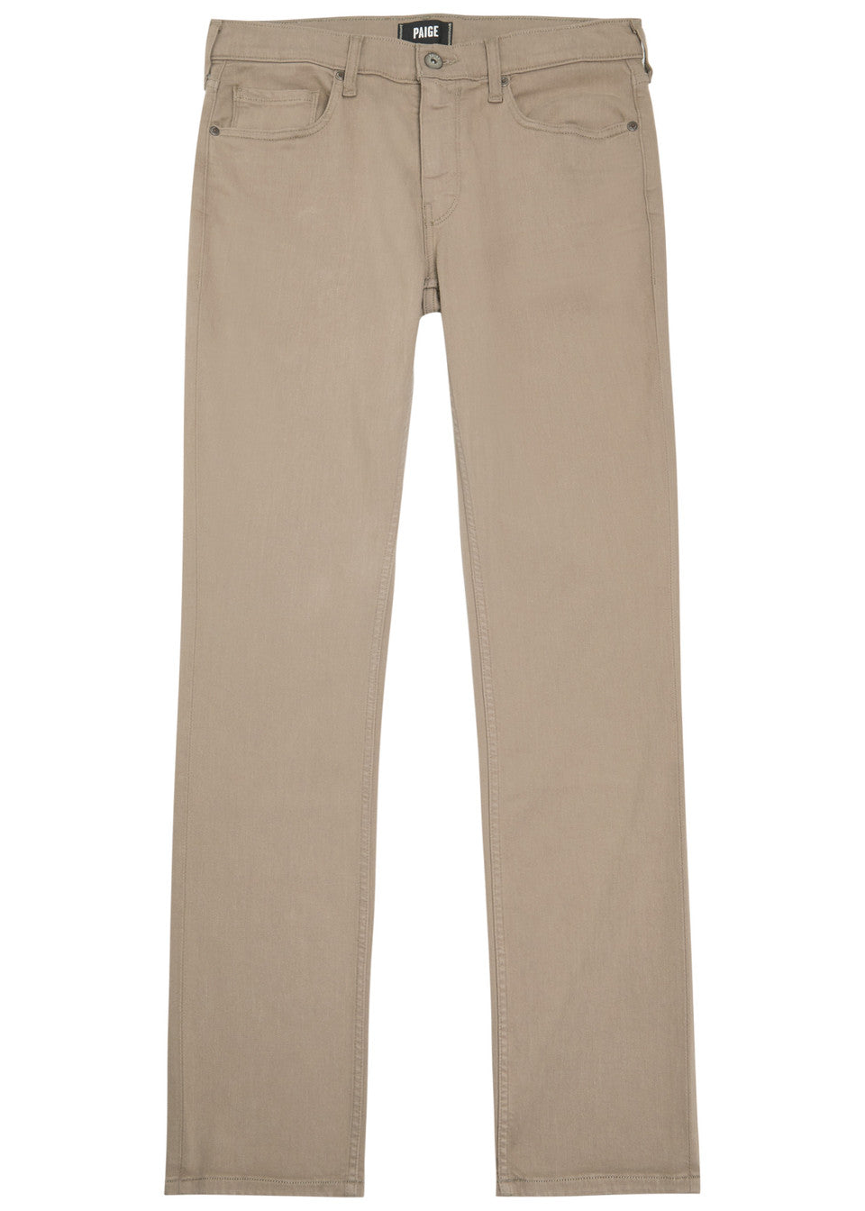 mens straight leg light khaki/sand coloured jeans from paige 