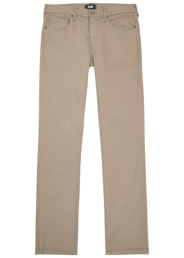 mens straight leg light khaki/sand coloured jeans from paige 