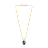 Hamsa Hand Necklace Spotty Blue