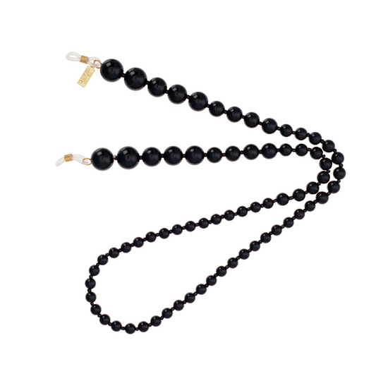 Black beaded sunglasses chain