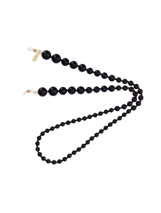 Black beaded sunglasses chain